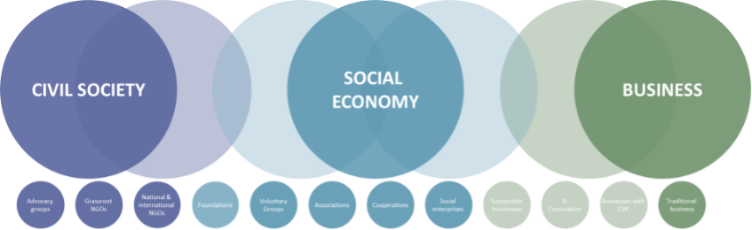 社会经济行动者的光谱。资料来源:世界经济论坛。beplay手机下载
