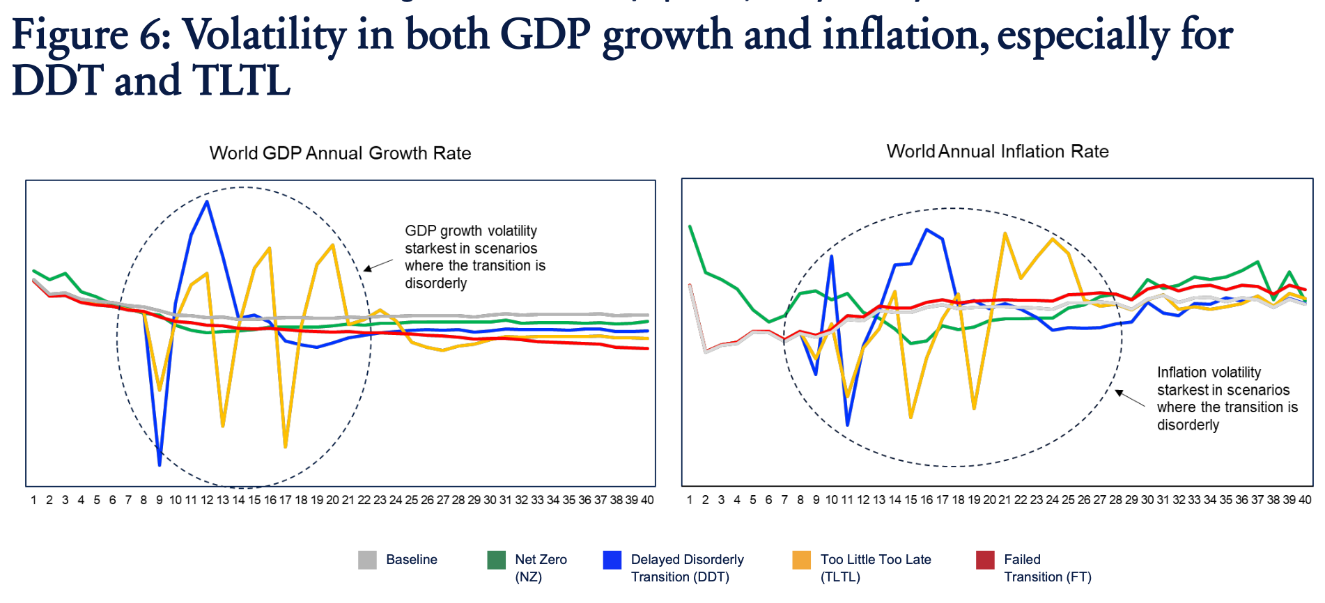图6:GDP增长和通货膨胀的波动性，尤其是DDT和TLTL