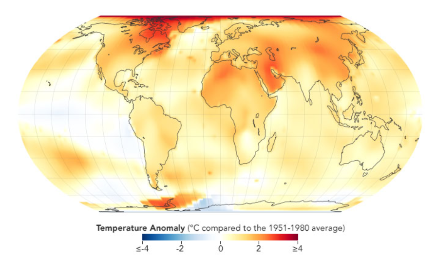 温度曲线anomalía温度曲线año 2021, 1951-1980年比较。